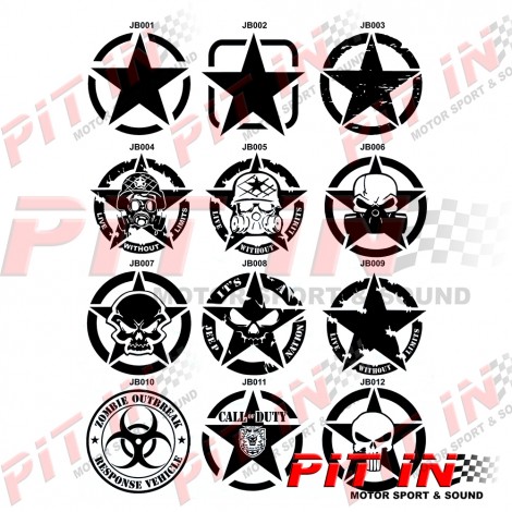 JEEP STYLE STAR STICKERS 1